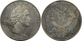 Altdeutsche Münzen und Medaillen, BAYERN / BAVARIA. Ludwig I. (1825-1848). Konv.-Taler 1827, Bayerisch-Württembergischer Zollverein. Silber. Dav. 559,...