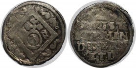 Altdeutsche Münzen und Medaillen, BRAUNSCHWEIG-LÜNEBURG-CELLE. 3 Pfennig 1622. KM #52. Sehr schön