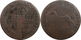 Altdeutsche Münzen und Medaillen, BRAUNSCHWEIG - WOLFENBÜTTEL. 1/12 Taler 1826, Kupfer. Sehr Schön