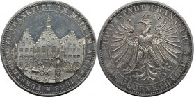 Altdeutsche Münzen und Medaillen, FRANKFURT - STADT. Fürstentag. Gedenktaler 1863, Silber. AKS 45. Fast Stempelglanz