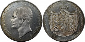 Altdeutsche Münzen und Medaillen, REUSS - EBERSDORF. Heinrich LXXII. (1822-1848). Vereinsdoppeltaler 1847, 25jähriges Regierungsjubiläum. Silber. Dav....