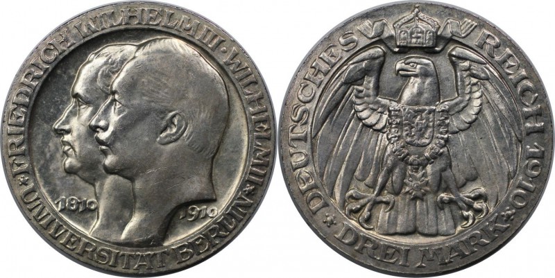 Deutsche Münzen und Medaillen ab 1871, REICHSSILBERMÜNZEN, Preußen. Wilhelm II. ...