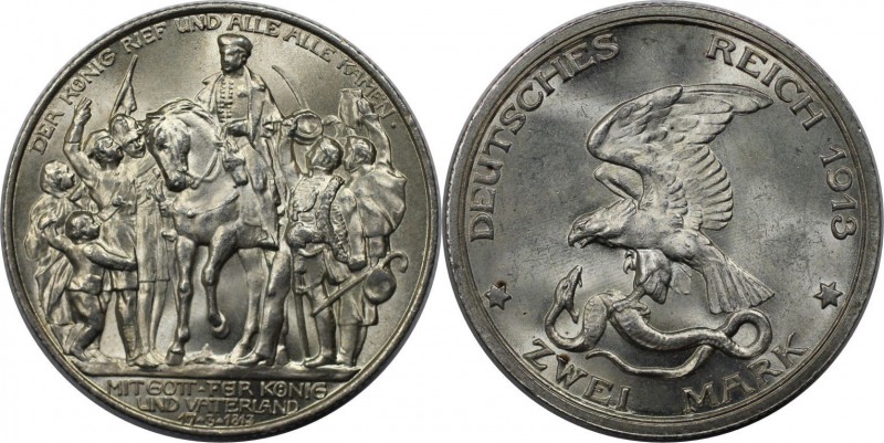 Deutsche Münzen und Medaillen ab 1871, REICHSSILBERMÜNZEN, Preußen. Wilhelm II. ...