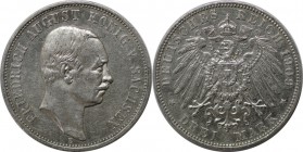 Deutsche Münzen und Medaillen ab 1871, REICHSSILBERMÜNZEN, Sachsen, Friedrich August III. (1902-1918). 3 Mark 1909 E, Silber. Jaeger 135. Vorzüglich...