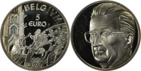 Europäische Münzen und Medaillen, Belgien / Belgium. Albert II - Bell Epoch. Medaille "5 Euro" 1996, Kupfer-Nickel. Stempelglanz