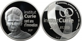 Europäische Münzen und Medaillen, Frankreich / France. Institut Marie Curie (Piedfort). 20 Euro 2009, Silber. Proof