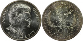 Europäische Münzen und Medaillen, Frankreich / France. Marie Curie. 100 Francs 1984, Silber. KM 955. UNC