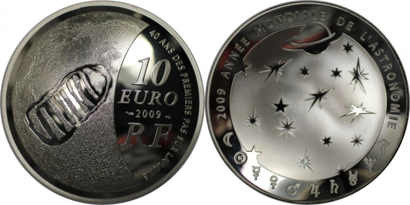 Europäische Münzen und Medaillen, Frankreich / France. Astronomie. 10 Euro 2009,...