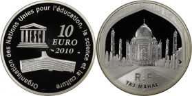 Europäische Münzen und Medaillen, Frankreich / France. Taj Mahal. 10 Euro 2010, Silber. KM 1700. Proof