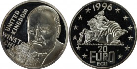 Europäische Münzen und Medaillen, Großbritannien / Vereinigtes Königreich / UK / United Kingdom. Winston Churchill (1876-1965). 20 Euro / Ecu 1996, Si...