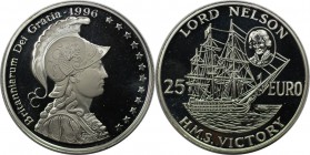 Europäische Münzen und Medaillen, Großbritannien / Vereinigtes Königreich / UK / United Kingdom. Lord Nelson. Medaille "25 Euro" 1996, Silber. Poliert...