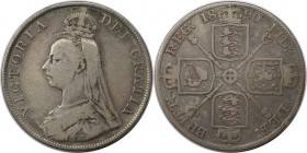 Europäische Münzen und Medaillen, Großbritannien / Vereinigtes Königreich / UK / United Kingdom. Victoria (1837-1901). Double Florin 1890, Silber. KM ...