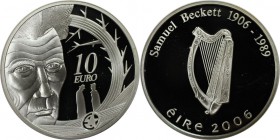 Europäische Münzen und Medaillen, Irland / Ireland. 100. Geburtstag von Samuel Beckett. 10 Euro 2006, Silber. KM 45. Polierte Platte