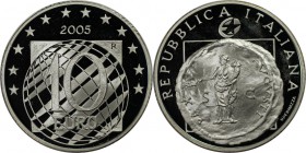 Europäische Münzen und Medaillen, Italien / Italy. 60. Jahrestag des Endes des zweiten Weltkrieges. 10 Euro 2005, Silber. KM 271. Polierte Platte