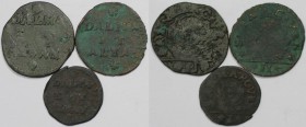 Europäische Münzen und Medaillen, Italien / Italy, Lots und Sammlungen. Venedig. Francesco Morosini (1688-1694). 2 x Gazzetta zu 2 Soldi, 1 x Gazzetta...