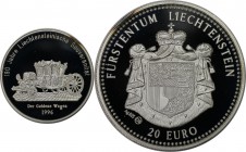 Europäische Münzen und Medaillen, Liechtenstein. 190 Jahre Liechtensteinische Souveränität. Medaille "20 Euro" 1996, Silber. Polierte Platte