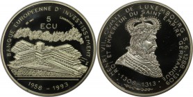 Europäische Münzen und Medaillen, Luxemburg / Luxembourg. Henri VII. 5 Ecu 1993, Kupfer-Nickel. Stempelglanz