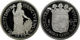 Europäische Münzen und Medaillen, Niederlande / Netherlands. Replik von 1 Gulden 1680, Silber. Polierte Platte