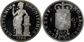 Europäische Münzen und Medaillen, Niederlande / Netherlands. Replik von 1 Gulden 1786, Silber. Polierte Platte