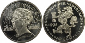 Europäische Münzen und Medaillen, Niederlande / Netherlands. Königin Wilhelmina. 10 Ecu 1995, Kupfer-Nickel. Stempelglanz