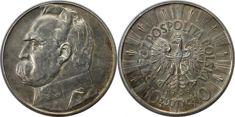 Europäische Münzen und Medaillen, Polen / Poland. Jozef Pulsudski. 10 Zlotych 19...