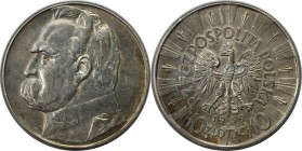 Europäische Münzen und Medaillen, Polen / Poland. Jozef Pulsudski. 10 Zlotych 1939, Silber. 0.53 OZ. KM Y#29. Vorzüglich-stempelglanz, Kl.Kratzer. Pat...
