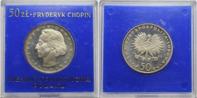 Europäische Münzen und Medaillen, Polen / Poland. Fryderyk Chopin (1810-1849). 50 Zlotych 1974, Silber. 0.3 OZ. KM Y#66. Polierte Platte