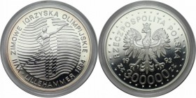 Europäische Münzen und Medaillen, Polen / Poland. Olympische Spiele in Lillehammer 1994 - Eistanz. 300000 Zlotych 1993, Silber. 0.93 OZ. KM Y#247. Pol...