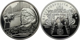 Europäische Münzen und Medaillen, Polen / Poland. Henryk Wieniawski. 10 Zlotych 2001, Silber. 0.42 OZ. KM Y#459. Polierte Platte