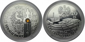 Europäische Münzen und Medaillen, Polen / Poland. Polnischer Senat mit Bernstein. 20 Zlotych 2004, Silber. 0.84 OZ. KM Y#504. Stempelglanz
