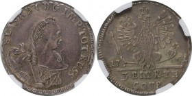 Russische Münzen und Medaillen, Elisabeth. (1741-1762). Polen. Prägungen für Ostpreußen. 1/3 Taler 1761, Königsberg. Preussische Geiete. Silber. 7.43 ...