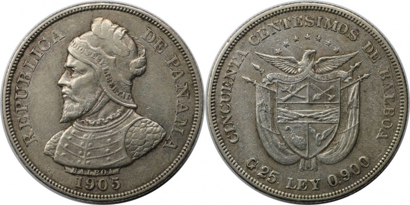 Weltmünzen und Medaillen, Panama. Vasco Nunez de Balboa. 1 Centesimos 1905, Silb...