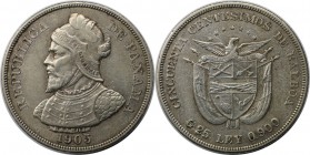Weltmünzen und Medaillen, Panama. Vasco Nunez de Balboa. 1 Centesimos 1905, Silber. KM 5. Sehr schön+