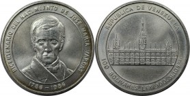 Weltmünzen und Medaillen, Venezuela. 200. Jahrestag - Geburt von José M. Vargas. 100 Bolivares 1986, Silber. 0.90 OZ. KM 60. Stempelglanz