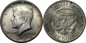 Weltmünzen und Medaillen, Vereinigte Staaten / USA / United States. Kennedy Half Dollar 1964, Silber. 12.5 g. KM 202. Stempelglanz