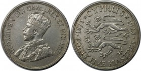 Weltmünzen und Medaillen, Zypern. George V. 45 Piastres 1928, Silber. KM 19. Sehr schön-vorzüglich