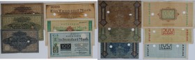 Banknoten, Deutschland / Germany, Lots und Sammlungen. Notgeld Apolda (Sachsen-Weimar-Eisenach / Thüringen). 5, 10, 20, 100, 500, 1000 Mark 1918-22. E...