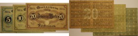 Banknoten, Deutschland / Germany, Lots und Sammlungen. Notgeld Pößneck. 5, 10, 20 Mark 1919. 3 Stück. G: 420.1b, 2c, 3d. Lot von 3 Banknoten. IV