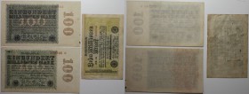 Banknoten, Deutschland / Germany, Lots und Sammlungen. Notgeld, Berlin, Reichsbanknote. 20 Millionen Mark, 2 x 100 Millionen Mark 22.08.1923. Keller 0...