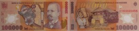 Banknoten, Rumänien / Romania. 100 000 Lei 2001. P.114. I