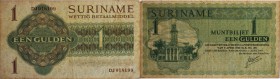 Banknoten, Surinam. 1 Gulden 1967. P.116a. III