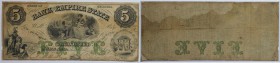 Banknoten, USA / Vereinigte Staaten von Amerika, Obsolete Banknotes. Rome, GA- Bank of the Empire State. 5 Dollars 1860. (July 18, 1860). III