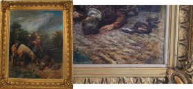 Kunst und Antiquitäten / Art and antiques. Witold Piwnicki. Gemälde "Gestohlene Braut". Unten rechts Signiert und Datum 1882. Maße Gemälde: 76 x 61 cm...