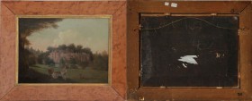 Kunst und Antiquitäten / Art and antiques. William Gilpin (1724-1804), ein englischer Künstler, Landschaftsmaler. Ölgemälde "Berkeley Castle". Mittela...