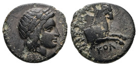 Ionia, Kolophon, Ae, 1.97 g 13.78 mm. Circa 330-285 BC.