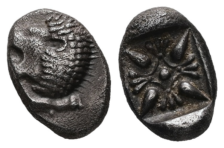 Ionia, Miletos. AR Obol or Hemihekte, 1.01 g 10.51 mm. Late 6th-early 5th centur...