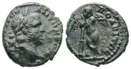 Thrace, Hadrianopolis. Caracalla, AD 212–217. AE. 2.96 g. 17.42 mm.
Obv: [ΑVΤ Κ Μ ΑVΡ ϹΕ ΑΝΤΩΝΕΙΝΟϹ]. Laureate head of Caracalla, right.
Rev: [ΑΔΡΙΑΝΟ...