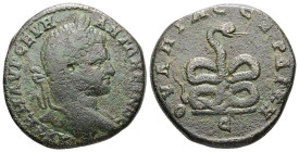 Thrace, Serdika. Caracalla, AD 212–217. AE. 15.18 g. 29.19 mm.
Obv: ΑVΤ Κ Μ ΑVΡ ϹΕVΗ ΑΝΤΩΝΕΙΝΟϹ. Laureate bust of Caracalla, right. 
Rev: ΟVΛΠΙΑϹ ϹΕΡΔ...