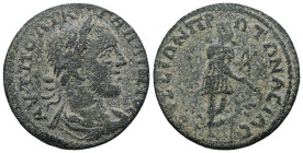 Ionia, Ephesus. Gallienus, AD 253-268. AE. 9.36 g. 26.98 mm.
Obv: ΑΥΤ Κ ΠΟ ΛΙΚ ΓΑΛΛΙΗΝΟϹ. Laureate, draped and cuirassed bust of Gallienus, right.
Rev...