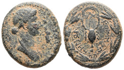 Commagene, Kingdom of Commagene. Reign of Antiochus IV, AD 38–72. AE. 14.38 g. 27.42 mm.
Obv: ΒΑϹΙΛΙϹϹΑ Ι[ΩΤΑΠΗ ΦΙΛΑΔΕΛ]ΦΟϹ. Diademed and draped bust ...